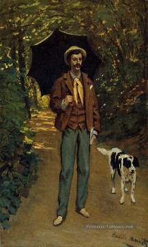Victor Jacquemont tenant un parasol Claude Monet Peinture à l'huile